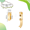 40Pcs 2 Colors 304 Stainless Steel Fold Over Clasps STAS-UN0056-16-3