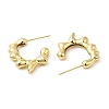 Brass Ring Melting Stud Earrings EJEW-Q770-12G-2