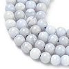 Natural Blue Lace Agate Beads Strands G-G344-A06-4mm-4