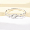 304 Stainless Steel Hinged Bangles for Women BJEW-F527-02P-1