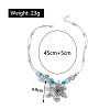 Bohemian Style Alloy with Synthetic Turquoise Pendant Necklaces FS-WG9CEC0-03-1