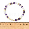 Natural Amethyst & Rose Quartz & Non-magnetic Synthetic Hematite & Shell Pearl Beaded Bracelets for Women BJEW-JB13895-02-4