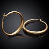 Adorable Design Ring Brass Hoop Earrings EJEW-BB07351-G-2