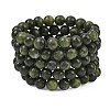 Natural Jade Beaded Stretch Bracelets BJEW-I253-10mm-07-1