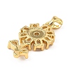 Real 18K Gold Rack Plating Brass Micro Pave Cubic Zirconia Pendants ZIRC-L100-138G-3