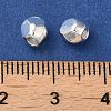 Oval Egg Alloy Faceted Beads FIND-G066-01S-3