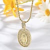 Brass Cubic Zirconia Pendant Necklaces for Women NJEW-U034-01B-G-3