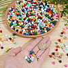 Spray Painted Wooden Beads WOOD-PA0001-53C-3