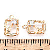 Rack Plating Brass Micro Pave Cubic Zirconia Pendants KK-K333-90G-3