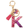 Alloy Resin Butterfly Keychains KEYC-TADJ0002-02G-K-1