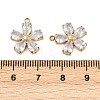 304 Stainless Steel Micro Pave Cubic Zirconia Pendants X-STAS-I352-07G-A01-4