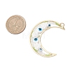 Brass Resin Pendants PALLOY-MZ01073-01-2