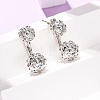 Brass Micro Pave Cubic Zirconia Stud Earrings EJEW-D351-13P-02-4