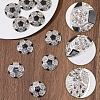 10Pcs Sports Balls Alloy Rhinestone Cabochons FIND-SC0023-42-5