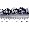 Handmade Blue and White Porcelain Beads Strands PORC-I027-04F-4