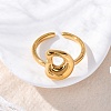 304 Stainless Steel Open Cuff Rings for Women RJEW-M060-01G-04-2