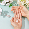 Natural Rose Quartz Faceted Perfume Bottle Pendant 304 Stainless Steel Cable Chain Necklaces NJEW-WH0002-268C-3