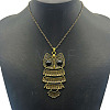 Alloy Rhinestone Pendant Necklaces QD9835-18-1