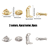 8Pcs 4 Style Rack Plating Brass Charms ZIRC-CA0001-23-2