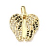 Brass Micro Pave Cubic Zirconia Locket Pendants KK-A293-26B-G-1