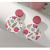Acrylic Dangle Stud Earrings FS-WG5876E-07-1