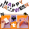 Halloween Decoration Paper Flag Banners DIY-WH0453-12B-4