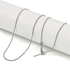 201 Stainless Steel Round Snake Chain Necklaces NJEW-H042-04P-01-1