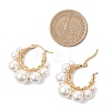Shell Pearl Round Hoop Earrings EJEW-TA00785-2