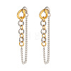 304 Stainless Steel Chain Tassel Stud Earrings for Women LS-IO3537-2-2