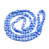 Electroplate Opaque Solid Color Glass Beads Strands EGLA-N002-43-07-2