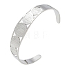Religion 201 Stainless Steel Saint Benedict Hollow Open Cuff Bangles SA-CBA3211-01P-4