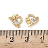 Brass Micro Pave Cubic Zirconia Charms KK-Z136-55G-3