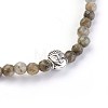 Natural Labradorite Stretch Bracelets BJEW-JB03939-01-2