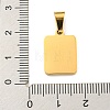 Vacuum Plating 304 Stainless Steel Pave Natural White Shell Pendants STAS-S130-03G-E-3