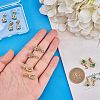 12Pcs 6 Style Brass Micro Pave Cubic Zirconia Ice Pick Pinch Bails KK-FH0003-66-3