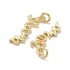 Mother's Day Brass Pendants KK-Z153-12G-2