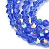 Electroplate Transparent Glass Beads Strands EGLA-K015-18M-3