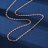 Brass Link Chain Necklaces NJEW-D302-11RG-5