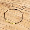 Glass Seed Bead & Brass Beads Braided Bead Bracelets DN7450-5-1