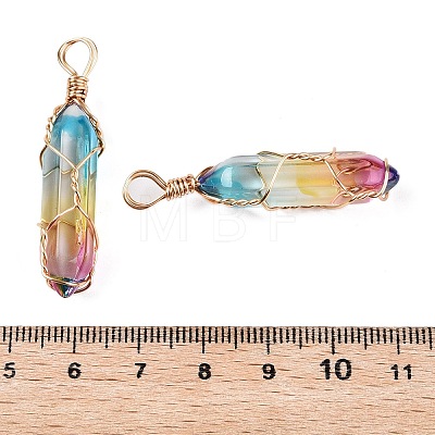 Lampwork Pendants GLAA-T023-07M-1