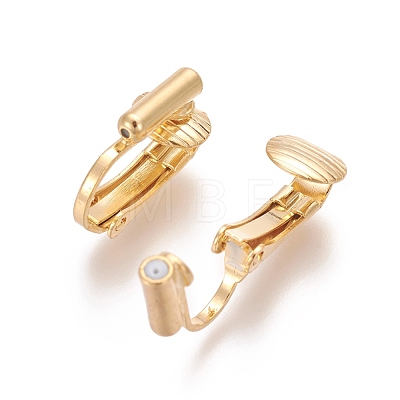 Brass Clip-on Earring Converters Findings KK-L175-01G-1