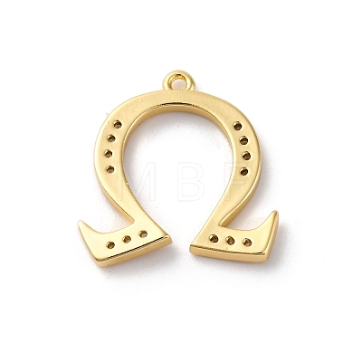 Rack Plating Brass Micro Pave Cubic Zirconia Pendant KK-H449-76G-13-1