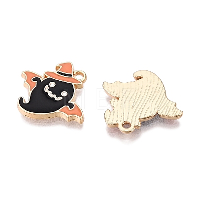 Halloween Theme Rack Plating Alloy Enamel Pendants ENAM-N056-359B-1