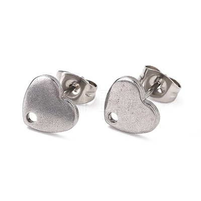 304 Stainless Steel Stud Earring Findings STAS-I183-07A-07P-1