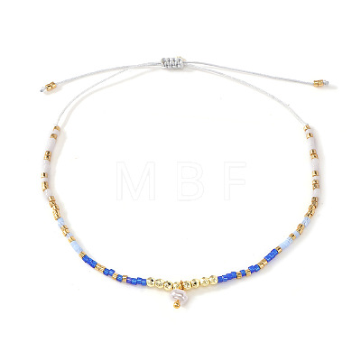 Adjustable Glass Seed Bead Braided Bead Bracelets for Women MX1312-5-1