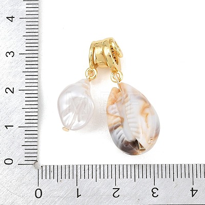 Bras Micro Pave Clear Cubic Zirconia European Dangle Charm PL-CBA9D14-02G-1