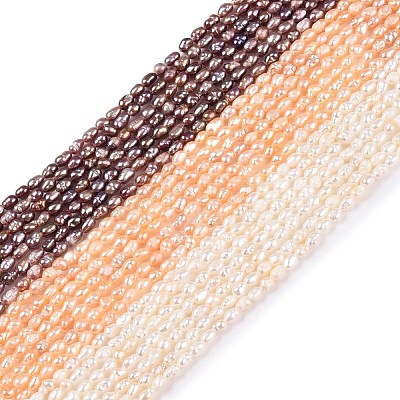 Natural Cultured Freshwater Pearl Beads Strands PEAR-N012-02H-03-1