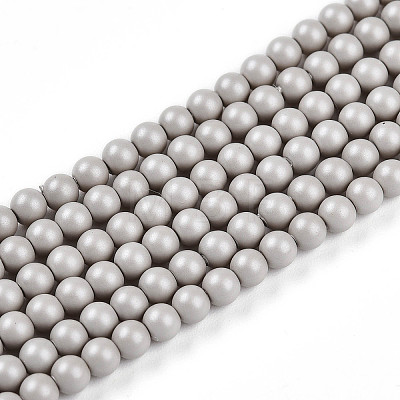 Baking Painted Pearlized Glass Pearl Bead Strands HY-N002-3mm-B05-1