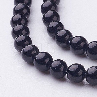 Natural Mashan Jade Round Beads Strands X-G-D263-6mm-XS32-1