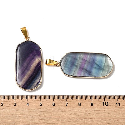 Natural Fluorite Pendants G-C095-06B-G-1